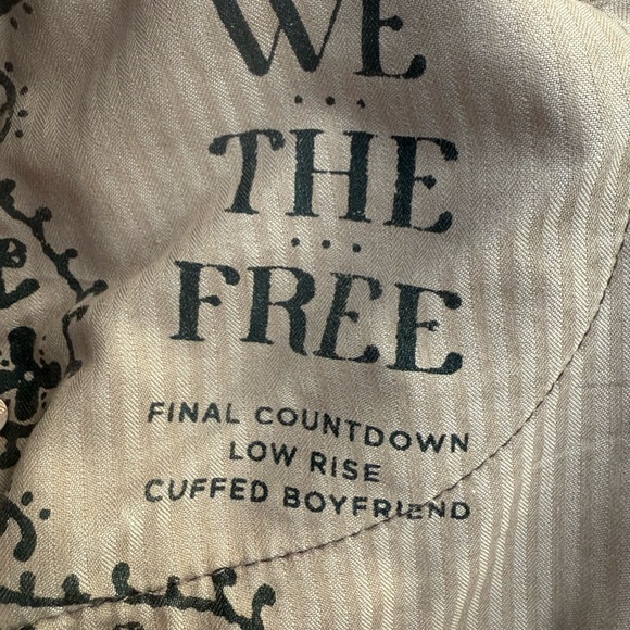 We the Free Final Countdown Cuffed Low Rise Jeans TUMBLEWEED 29 - Picture 13 of 16